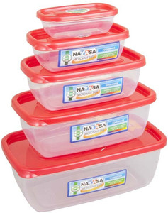Nayasa Microwave Safe Size 0-4 - 300 ml, 680 ml, 1100 ml, 1800 ml, 150 ml Plastic Food Storage