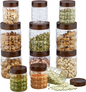 Steelo Steelo 12 pcs PET Container Set - 300ml x 6, 600ml x 6 (Solitaire) - 300 ml, 600 ml Plastic Food Storage