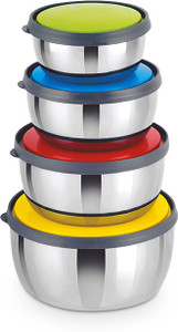 Classic Essential kivi bowls set of 4 - 350 ml, 650 ml, 950 ml, 1250 ml Stainless Steel Food Storage