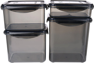 Bel Casa Lock & Store Rectangle - 360 ml, 750 ml, 1000 ml, 1500 ml Polypropylene Multi-purpose Storage Container