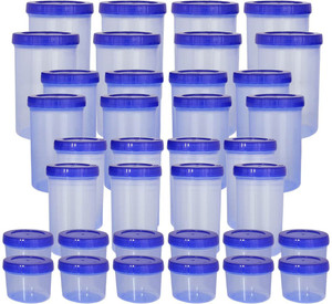 Bel Casa Bel Casa 36pcs Lock & Store Spin Container set - 1400 ml, 1000 ml, 730 ml, 300 ml Plastic Grocery Container