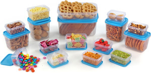 Joyo 17 Pieces - 1800 ml, 750 ml, 600 ml, 400 ml, 250 ml, 125 ml Plastic Food Storage