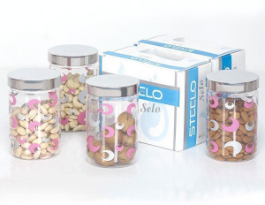 Steelo 4 Pieces PET - Selo - 800 ml Plastic Food Storage