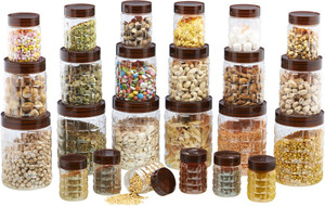 Steelo Steelo 24 pcs PET Container Set - 200ml x 6, 300ml x 6, 600ml x 6, 1200ml x 6 (Solitaire) - 200 ml, 300 ml, 600 ml Plastic Food Storage