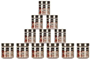 GPET Silver Line Container Pack of 12 - 200 ml, 100 ml Plastic Multi-purpose Storage Container