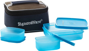 Signoraware Hot 'n' Cute Lunch Box With Bag - 350 ml, 100 ml Plastic Food Storage