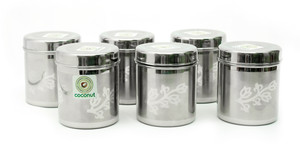 Coconut Foral Deep Dabba - 350 ml Stainless Steel Food Storage