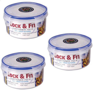 Lock & Fit - 800 ml, 800 ml, 800 ml Plastic Food Storage