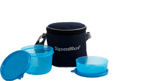 Signoraware Executive Small Lunch Box (With Bag) - 180 ml, 450 ml Plastic Food Storage