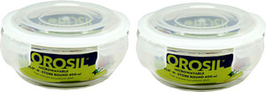 Borosil Microwavable Klip - N - Store Round Dish With Lid - 400 ml Glass Multi-purpose Storage Container