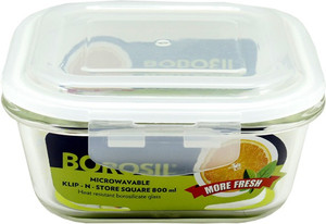 Borosil Microwavable Klip - N - Store - 800 ml Glass Multi-purpose Storage Container