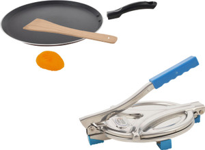 Buyer non stick dosa tawa with steel puri press Cookware Set