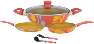 Wonderchef Carnation Non Stick(4pcs) Cookware Set