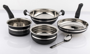 Mahavir Metallic Induction & Lpg Compatible Cookware Set