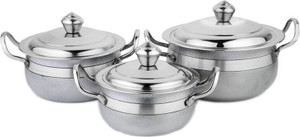 Mahavir Pack of 3 Casserole Set