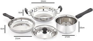 Mahavir 4pc Induction & Lpg Compatible Cookware Set