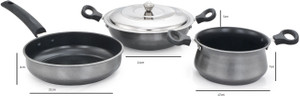 Mahavir Induction Base Non Stick Cookware Set