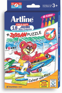 Artline CS AL WC-18 Round Shaped Wax Washable Crayons