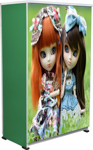 BigSmile Furniture BigSmile Kids Wardrobe - Green Dolls Engineered Wood Cupboard