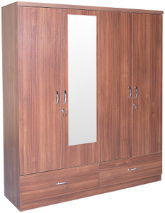 HomeTown Ultima 4 Door With Mirror Rwlnt Engineered Wood Almirah