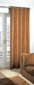 Skipper Blends Rust Abstract Eyelet Door Curtain