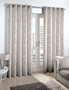 Skipper Blends Grey Abstract Eyelet Long Door Curtain