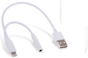 BB4 Lightning To 3.5mm Headphone Jack Adapter & USB Charging for Iphone 7,7 plus AUX Cable