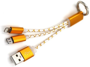Freya 8 PIN LIGHTNING AND ANDROID TO USB CHARGING CORD FOR POWER BANKS,IPHONE AND MICRO USB KEYCHAINS AUX Cable