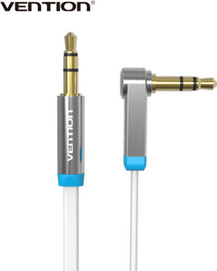 Vention Premium 3.5mm Male to Male 90° Right Angle flat Audio Cable (6ft / 1.5m) 24K Gold Plated for Headphones , Home / Car Stereos and More AUX Cable