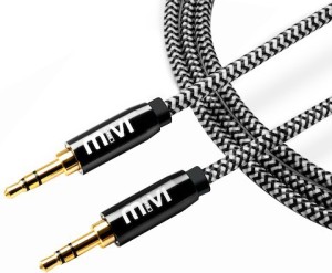 Mivi 3.5mm Male to Male 6ft long Nylon Braided AUX Cable