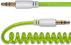 TechGear 3.5mm Curly Stereo Jack Audio Coiled AUX Cable