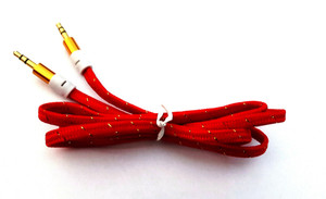 White Panther Copper Metal Gold Plated AUX Cable