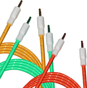 AutoKraftZ Exclusive Thread Style Aux Cable (Assorted Color) Universal for all Car AUX Cable