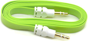 AutoKraftZ Premium Flat Style Aux Cable (Assorted Color) for Tata Indica v2 AUX Cable