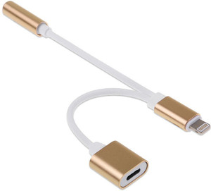 BB4 2 in 1 Lightning to audio 3.5mm JACK Adapter Earphones Cable and ChargING PORT for iPhone 7 / 7 Plus Headphone Adapter