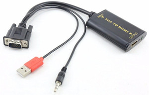 iConnect World VGA Male to High Speed Female with Sound HDMI Cable