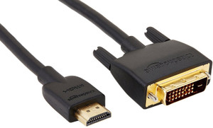 Techvik 1.5 mtr Gold plated Male to Male LED, LCD, PC, And Smart TV Full HD Copper DVI Cable to HDMI Cable