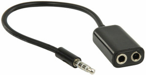 Wellcare Apple iphone Audio Split Data Cable Headphone Splitter