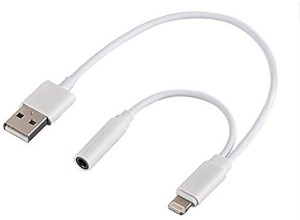 True Deal Adapter For iPhone 7, 7 Plus 3.5MM Jack Audio + Charge Adapter fr iPhone 7 Lightning Cable