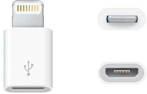 Gadget Phoenix /5c/5s/6/6 Plus/6s/6s Plus/7/7 Plus
8 Pin Male To Micro-USB Female Adapter MD820FE/A /GP Lightning Cable