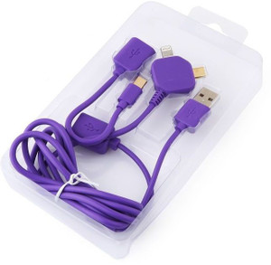 TechGear 2 In 1 Micro USB OTG Multifunction Conductive Charging Purple OTG Cable