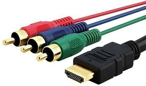 FOX RCA Audio Video Cable 1.5 m 1.5 Meter HDMI To 3 RCA Video