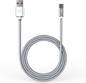 MTT 1.2 Meter Nylon Braided Tangle Free Dual Side Cable Reversible USB 2.0