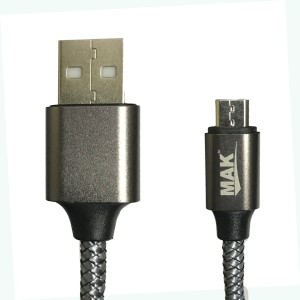 MAK Metal Braided Unbreakable Micro Usb Sync & Charge Cable