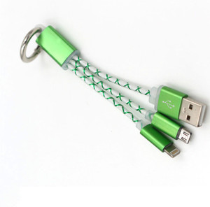 BB4 2 in 1 Micro USB + 8 Pin Lightning TO USB 3.0 for LIGHTNING PIN Android KEYCHAIN Sync & Charge Cable