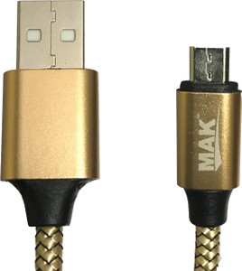 MAK Metal Braided Unbreakable Micro Usb Sync & Charge Cable