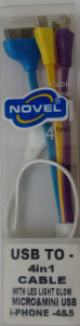 Novel 4IN1 Sync & Charge Cable