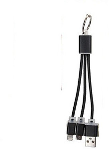 BB4 2 in 1 Micro USB + 8 Pin Lightning TO 3.0 USB Keychain Phone Data Cable for iPhone Android Sync & Charge Cable