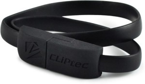 Cliptec OCC101BK, Wrist Bracelet Slim Flat USB2.0 to MICRO-B Cable(40CM, PVC)-Black USB Cable