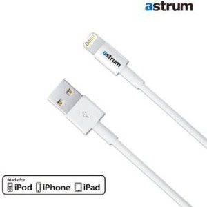 Astrum [Apple MFi Certified] Astrum 4 Feet (1.2M) 8-Pin Lightning Cable to USB Charge and Sync Cable for iPhone 6 Plus / 6 / 5s / 5c / 5 / iPad Air 2 / iPad Air / iPad 4th / Mini3 / Mini2 / Mini /, iPod touch 5th and iPod nano 7th - [White] Sync & Charge Cable